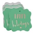 thumbnail image 3 of Inkdotpot Pack Of 50 Happy Holiday Paper Tags DIY Craft Bracket Shape Real Rose Gold Foil Hang Tags, 3 of 6