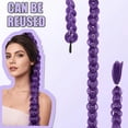 thumbnail image 5 of Braided Ponytail Extension for Kids, Synthetic Hair Claw Clip Hairpiece for Girls, 46cm Length, Vibrant Color for Costume and Daily Wear,1PCS, 5 of 9