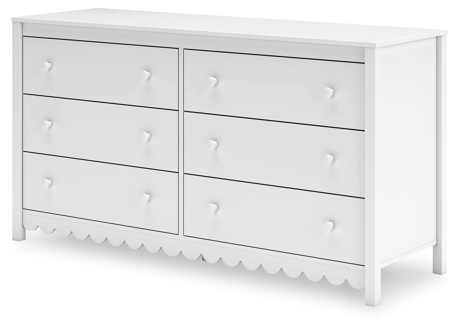 Signature Design by Ashley Hallityn 6 Drawer Dresser, White