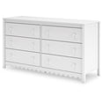 thumbnail image 3 of Signature Design by Ashley Hallityn 6 Drawer Dresser, White, 3 of 9