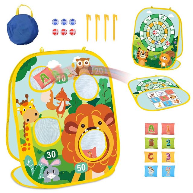 Advancent Juego al aire libre para niños de 20 piezas, 3 en 1 juego de lanzamiento de bolsas de frijoles para diversión, juguetes para lanzar Ropa Deportiva, Zapatos