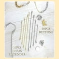 thumbnail image 5 of 20 Pcs Necklace Extenders and Necklace Clasps and Closures, Gold and Silver Stainless Steel Chain for Adult Bracelet Jewelry Making, 5 of 7