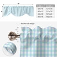 thumbnail image 6 of Aqua Blue Green Tie Up Valance Curtains for Windows, Kitchen Curtains Window Treatments, Checkered Plaid Gingham Lattice Trellis Short Window Shades Valances for Bedroom Bathroom Cafe 54"x18", 6 of 8