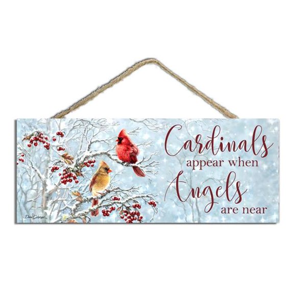 Glow Decor 265123 Sign - Cardinals Appear with Foil & Glitter