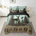 thumbnail image 2 of Erosebridal Rustic Farmhouse Bed in a Bag Twin size, Jungle Deer Print Bedding Twin Size, Countryside Reversible Bed Set, Breathable Room Decor, 7-Piece, 2 of 6