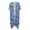 Blue Rose Flower, variant on Xoenoiee Blue Rose Flower Print Women's Swimwear Cover Ups, Loose Kimono Coverups Half Sleeve Bikini Cover Up Casual Beach Cover Ups for Summer Beach
