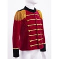 thumbnail image 6 of Aislor Drum Major Outfits for Girls Boys School Marching Band Uniform Jacket Red 4, 6 of 7