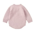 2DXuixsh Baby Rompers Baby Girl Boy Solid Knit Sweater Romper