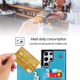 thumbnail image 3 of Design for Galaxy S24 Ultra Case with Credit Card Holder Slot PU Leather Wallet Phone Cases Stand Kickstand Durable Shockproof Protective Cover for Samsung S24U Women Men 6.8 inch Blue, 3 of 14