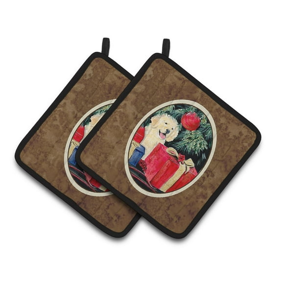Carolines Treasures SS8578PTHD Golden Retriever Pair of Pot Holders, 7.5HX7.5W, multicolor