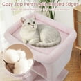 thumbnail image 6 of Gymax 25.5'' Cat Tree w/ 2 Large Condo Padded Top Perch Sisal Scratching Posts, 6 of 10