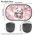 thumbnail image 7 of Yuyamidu Cute Panda Rear Window Sun Shade for Car Summer Car Rear Side Window Shade Pink Flower Sun Shade Blocker 2 Pack Cute Sunshade for SUV Van Auto Accessories, 7 of 7