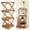 4 Tier - Natural Wood, variant on Acacia Ladder Plant Stand Indoor Corner, Wooden Outdoor Plant Stand 4 Tier, Foldable Multi Tier Plant Stand, Corner Plant Stand Indoor, Tall Plant Rack For Office, Balcony, Patio, 1-year Warranty