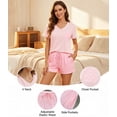 thumbnail image 2 of Womens Pajama Sets Soft T-shirt and shorts Sleepwear Sets size XL, 2 of 5