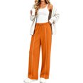 thumbnail image 6 of UVN Sweatpants for Women Casual Wide Leg Baggy Pants Straight Long Trousers High Waist Drawstring Workout Pants with Pockets, 6 of 12