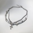 thumbnail image 3 of Collier Croix à Perles Superposées Femme Collier Ras-du-Cou Superposé Collier Pendentif Croix, 3 of 9