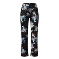 thumbnail image 2 of Womens Pants Fashion Print Casual Trousers Long Boho Beach Vacation Womens Pants Black XXXL, 2 of 7