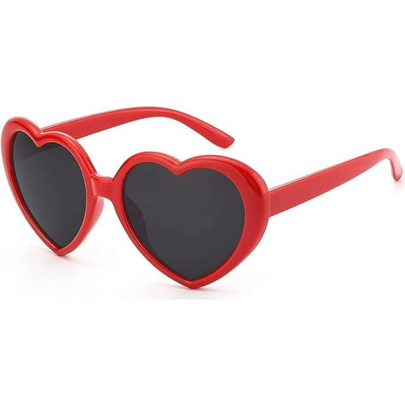 NVMIDTC Polarized Heart Sunglasses for Women,Fashion Oversized Love Sunglasses UV Protection