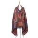 thumbnail image 1 of Poncho con flecos estilo bohemio informal para mujer, cárdigan holgado con estampado vintage para clima frío, manta navideña, bufanda, regalos, 1 of 5