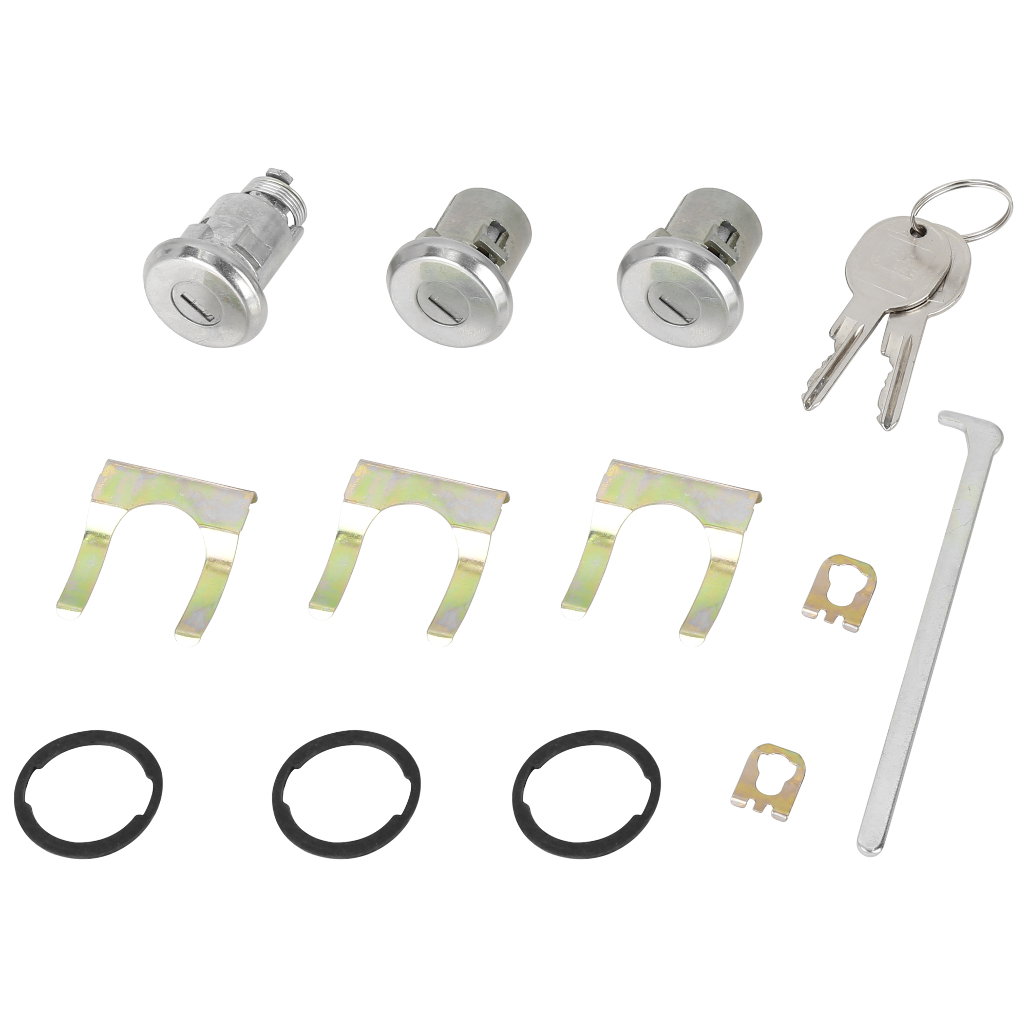 Vehicle Door Trunk Ignition Lock Cylinder Set with 2 Keys for Buick