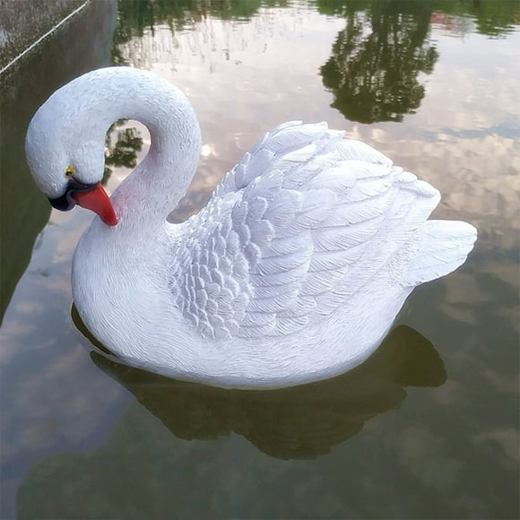 EGNMCR Room Decor, Home Decor Swan Resin Ornaments Garden Crafts Water Surface Decorations Resin Swan