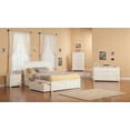 thumbnail image 2 of AFI Madison King Solid Wood Platform Bed with Footboard & 2 Storage Drawers in White, 2 of 9