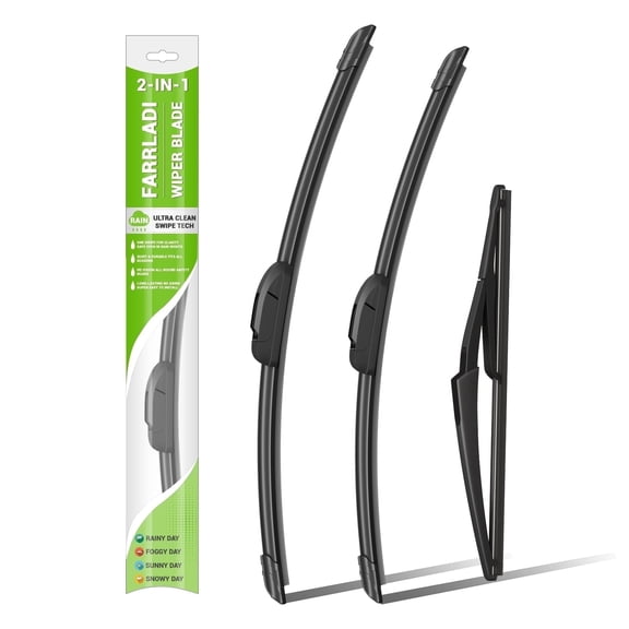 Windshield Wipers Replacement for Nissan Rogue 2014-2023/Pathfinder 2013-2021/Qashqai 2014-2024,OEM Quality Premium All-Season Front Rear Wiper Blades-26" 17" 12"(Pack of 3)