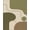Green, Pattern 1, variant on Design&I 8'x10' Washable Area Rug Snag-Free Olive Beige Geometric Flow Design Abstract Curved Lines and Shapes for Dining Room, Large Office, Lounge