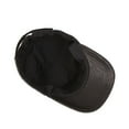 thumbnail image 7 of Army Hats Style Men Black Flat Caps Male Real Sheepskin Leather Sailor Hat Adjustable Winter Captain Caps ,Classic Vintage, 7 of 7