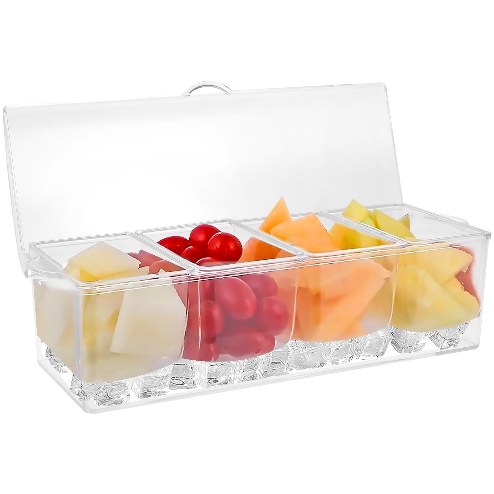 Duety 4/5 Tray Condiment Server with Lid Removable Compartments
