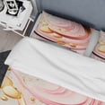 thumbnail image 4 of Designart "Circular Pink and Gold Abstraction II" Modern Bedding Covert Set - Abstract Spirals Pink Abstract Bed Set With 1 Sham, 4 of 6
