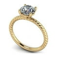 thumbnail image 4 of 2.00 Ct Brilliant Round Cut Diamond Bridal Rings Solid 18K Yellow Gold Size 8.5, 4 of 5