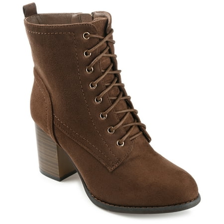 

Journee Collection Womens Baylor Wide Width Lace Up Stacked Heel Booties