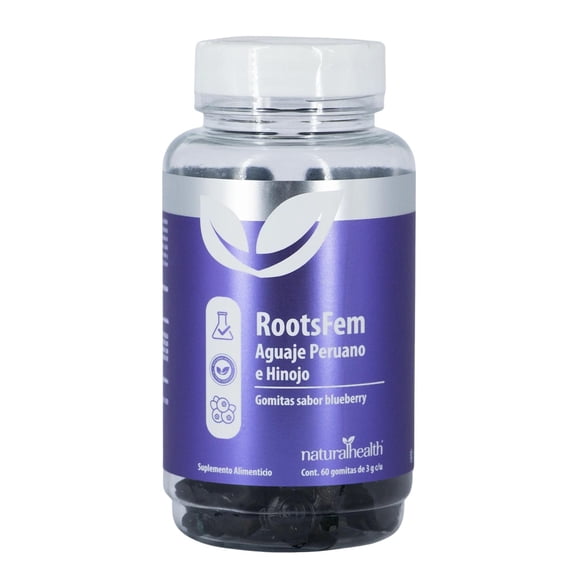 Aguaje Peruano 60 gomitas Blueberry Natural Health RootsFem