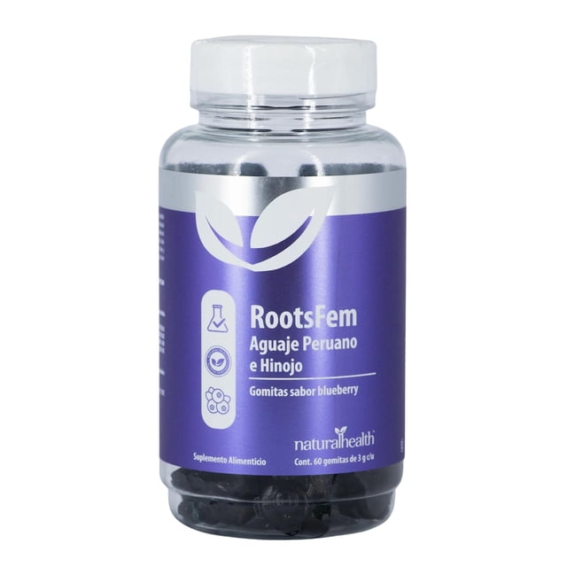 Aguaje Peruano 60 gomitas Blueberry Natural Health RootsFem