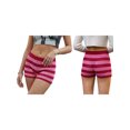 thumbnail image 2 of LMLYSoH Women’s Knit Shorts Summer Fashion Low Waist Stripes Print Mini Shorts Stretchy Shorts, 2 of 9