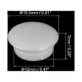 thumbnail image 2 of Uxcell 100Pack 12mm(15/32") Dia Plastic Screw Hole Plugs Thread Type Covers, White, 2 of 6