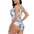 thumbnail image 4 of Goofa Colorful Sea Turtle Pattern Women's One Piece Swimsuits Tummy Control Bathing Suits Asymmetric One Shoulder Swimwear-X-Large, 4 of 6
