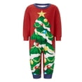 thumbnail image 2 of Pijamas navideños familiares a juego, conjunto de pijama con estampado de árbol de Navidad (camiseta y pantalón) para bebé/perro/perro/peluche)., 2 of 8
