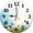 Nwd-11, variant on Eveokoki Wildflower Butterfly Wood Wall Clock Silent Non-Ticking Battery Operated Clocks, Spring Floral Round Clock for Home Living Room Office School Kitchen Bedroom Bathroom Wall Decor 10 Inch