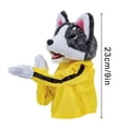 thumbnail image 5 of Boxing Husky Dog Plush Toy, Electric Interactive Kung Fu Puppy with Sound, Funny Animated Stuffed Animal for Boys Girls, Gray and White Puppy E#199 Multicolor, 5 of 8