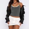 thumbnail image 2 of DHFJKG Lace Trim Camisole For Women Halter Crop Tank Tops Summer Scoop Neck Going Out Slim Fit Fashion Clothes Versatile Top, 2 of 9