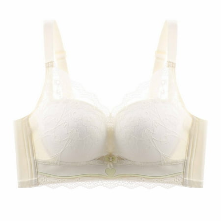 Comfortable Push up Bras for Women Back-Smoothing Bra Feature V-Neck Push-up Bra Style W-92 Hook and Eye Closure Backless Bras Yellow L