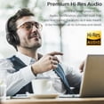 thumbnail image 2 of TOZO HT2 Hybrid Active Noise Cancelling Headphones, Wireless Over Ear Bluetooth Headphones, 60H Playtime, Hi-Res Audio Custom EQ via App Deep Bass Comfort Fit Ear Cups, for Home Office Travel, 2 of 5