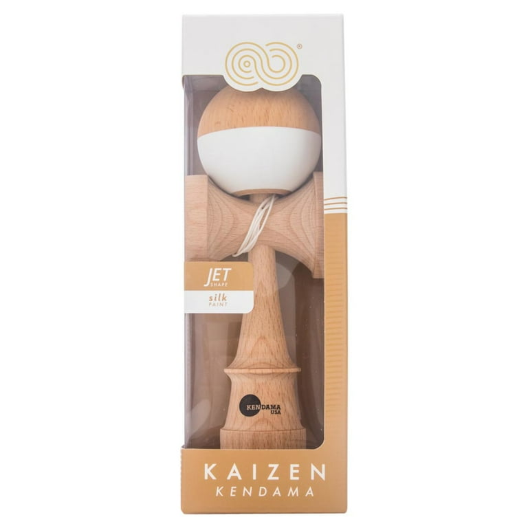 Kendama, Kaizen Half Split Natty White, Beech Wood, Jet Shape Tama