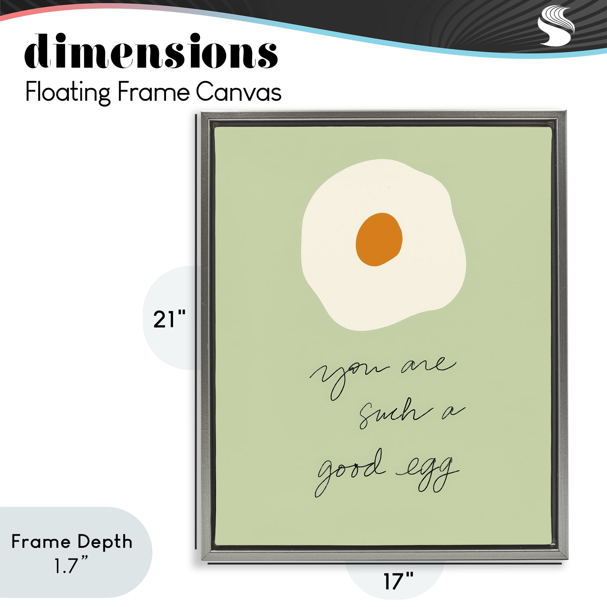 Stupell Industries You Are A Good Egg Gray Framed Floater Canvas Wall Art, design by SD Graphics Studio