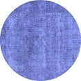 thumbnail image 1 of Ahgly Company Indoor Round Oriental Blue Industrial Area Rugs, 3' Round, 1 of 4