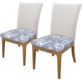 thumbnail image 3 of Seat Covers for Dining Room Chairsset of Set of 4, Light Blue Gray Floral Boho Stretch Chair Seat Covers Cushion Slipcovers for Kitchen Office, 3 of 6