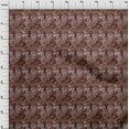 thumbnail image 4 of oneOone Cotton Poplin Maroon Fabric Leaves Sewing Material Print Fabric By The Yard 56 Inch Wide, 4 of 5