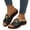 Black, variant on Mules Dressy Sandals for Women Ladies 2025 Leather Fashion Peep Open Toe Low Heel Wedge Slides Slip on Clogs